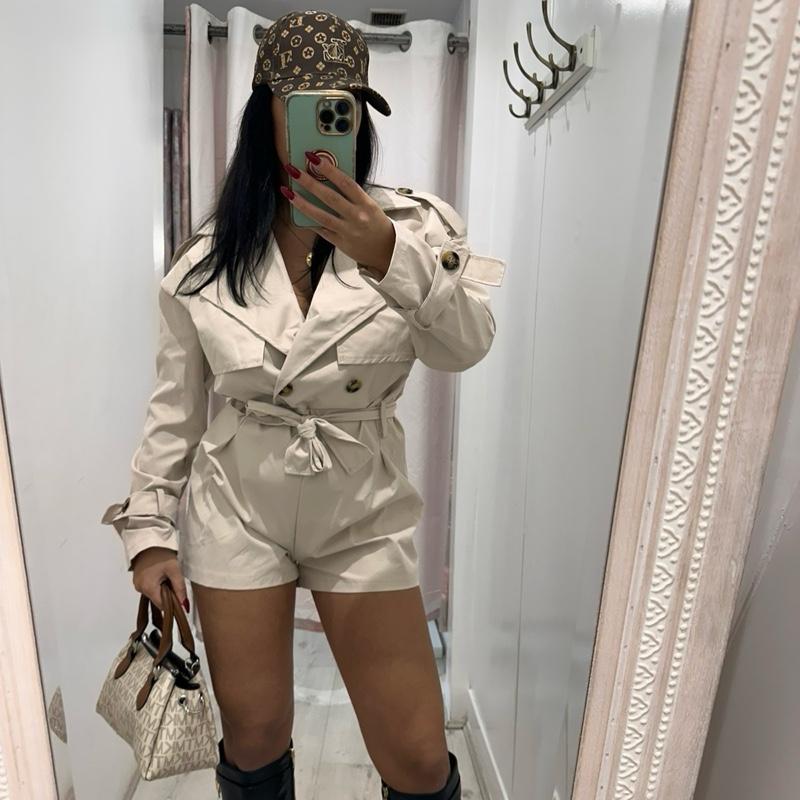 Cecille Trench Playsuit