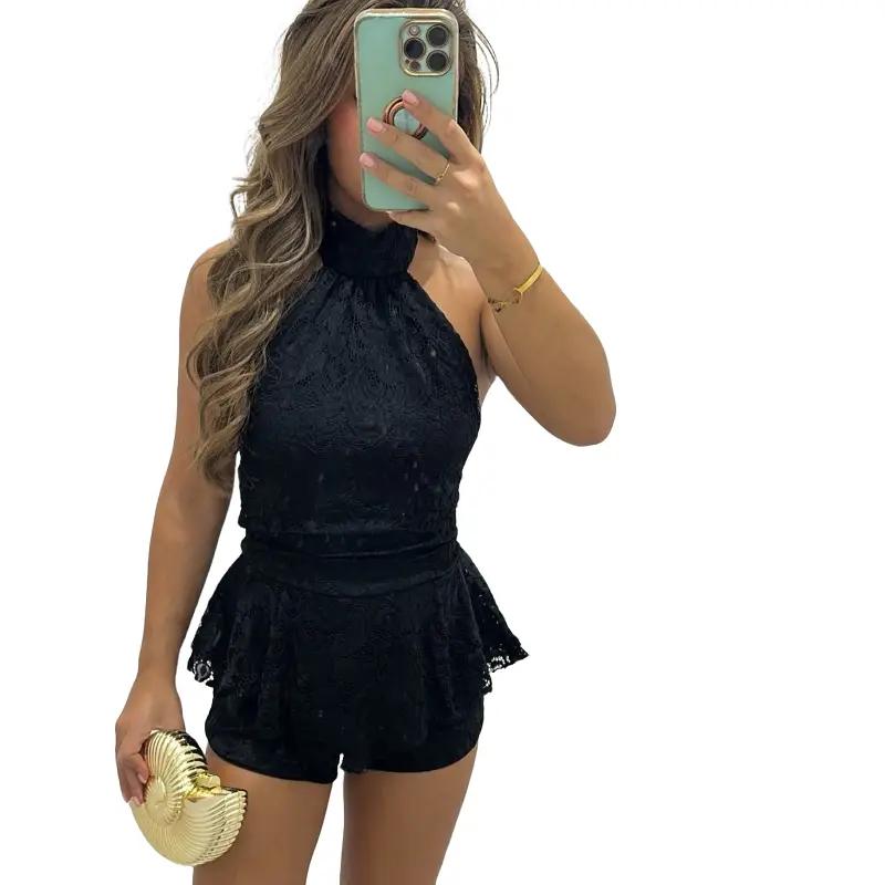 Dayna Red Halter Neck Playsuit