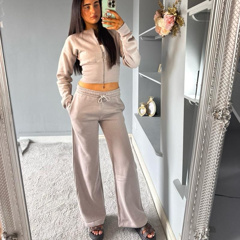 Tahlya Wide Leg Zipped Tracksuit