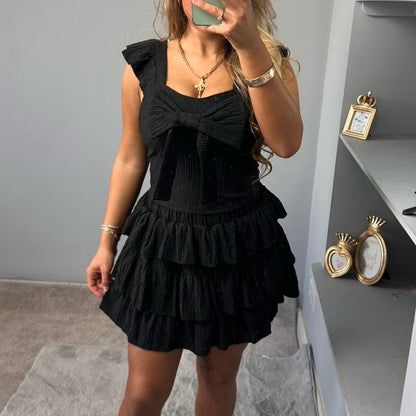 Kelsey Women’s Ruffled Skirt Outfit Top Set