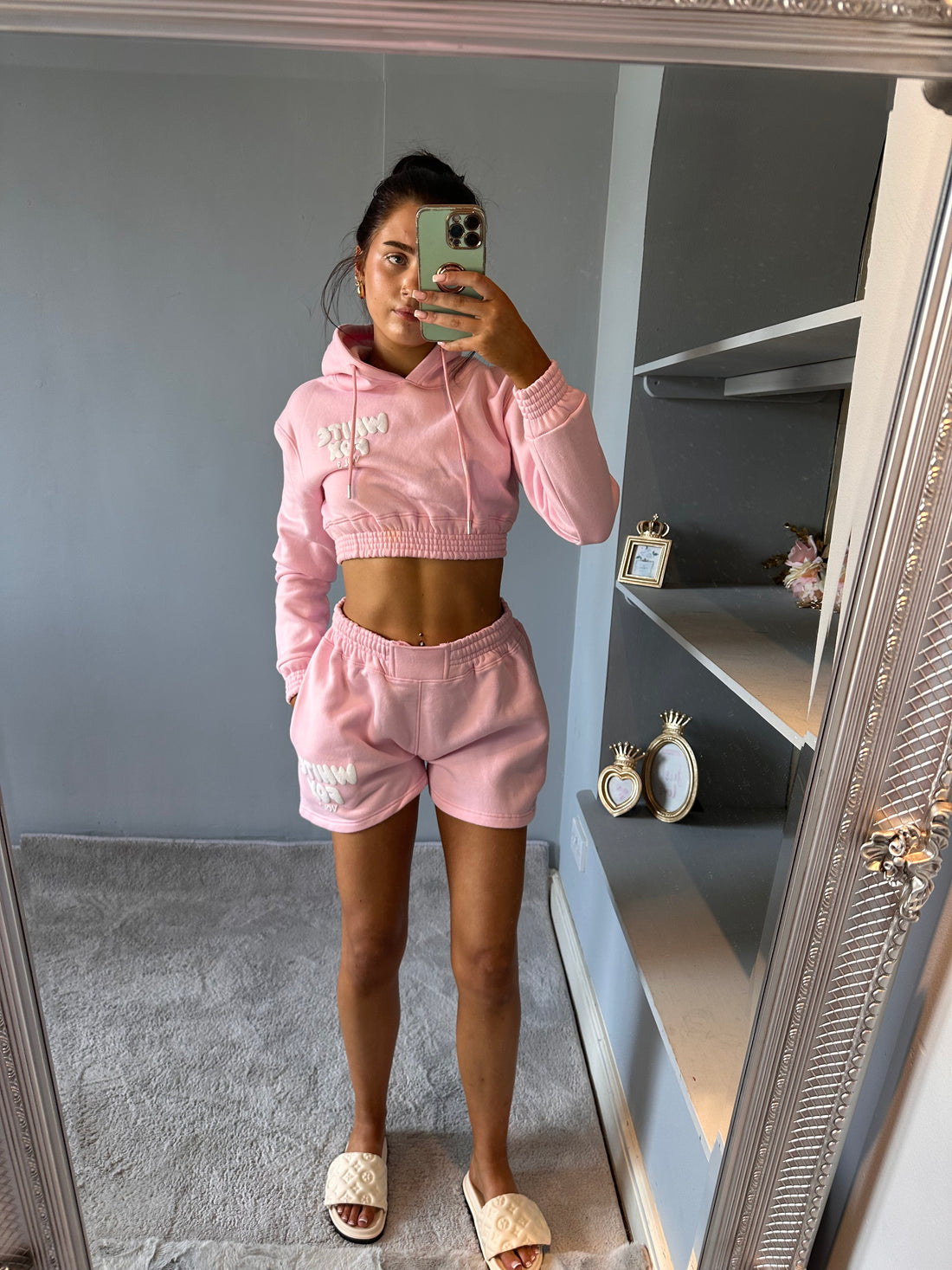 LILA cropped jumper and shorts coord