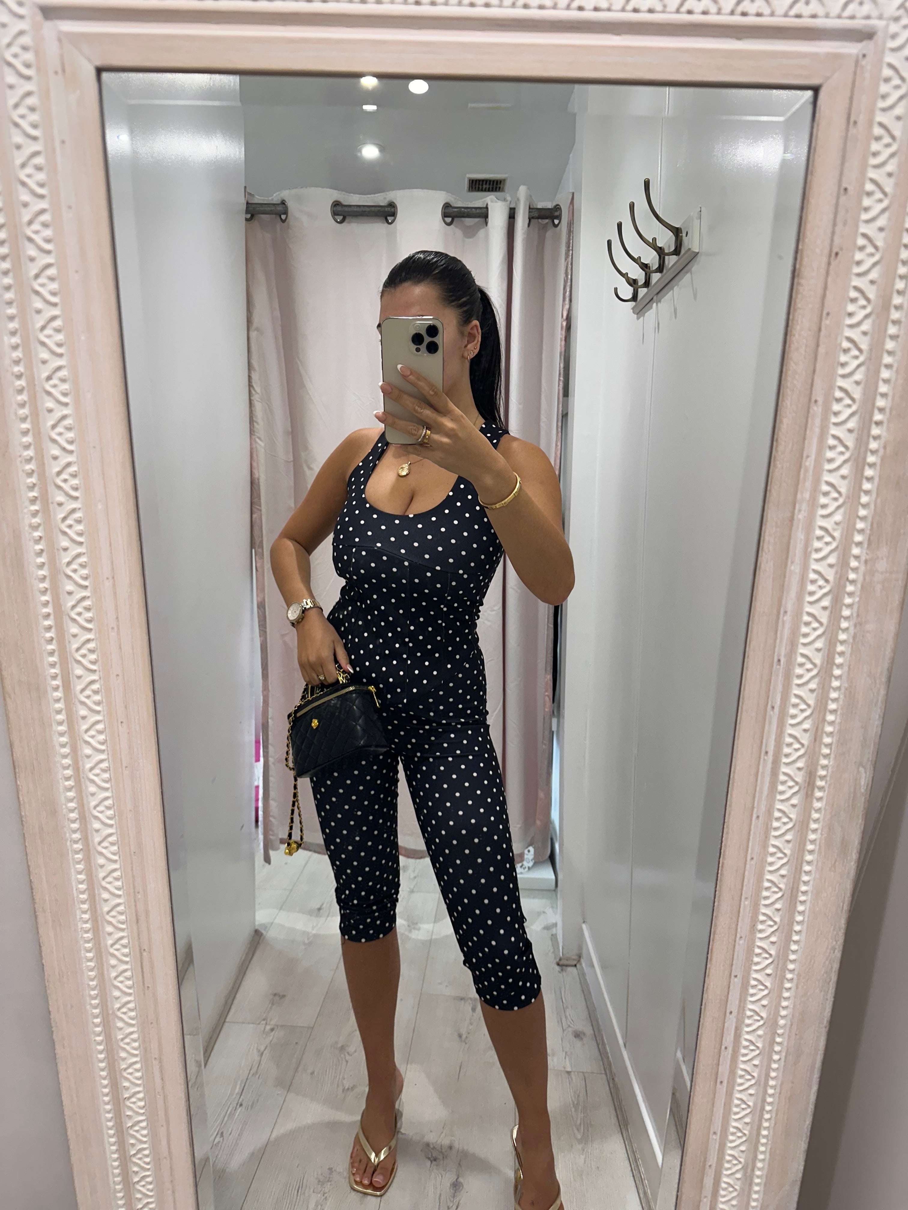 HONOR 2 Piece Capri Set with polka dot design for stylish and comfortable casual wear