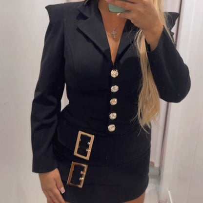 Veste courte boutonnée dorée LORIELLE