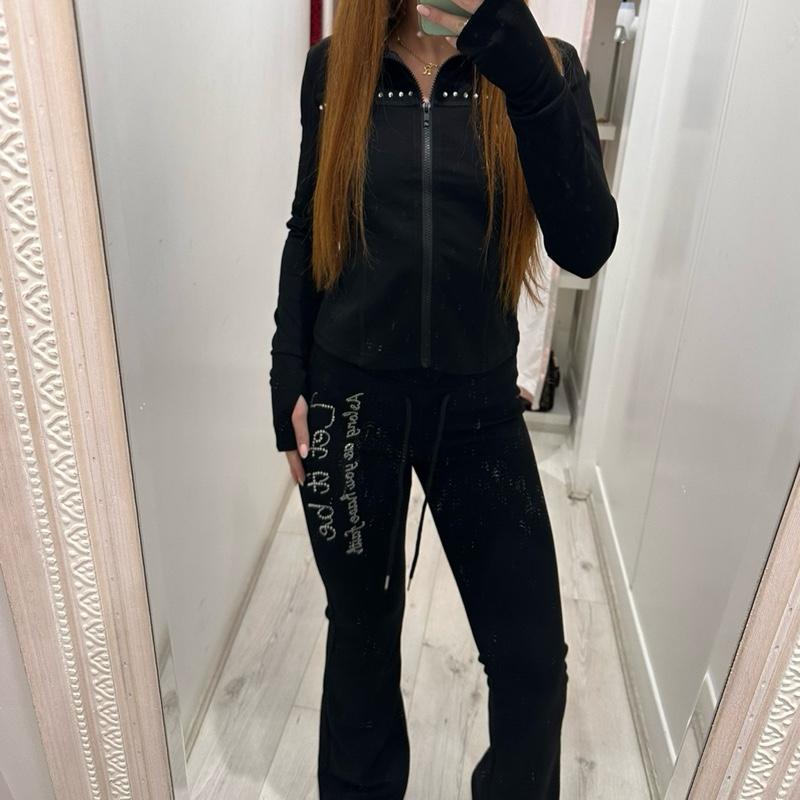 PIXIE Tracksuit Flares two-piece set with zip-up hoodie and matching flared joggers for casual comfort