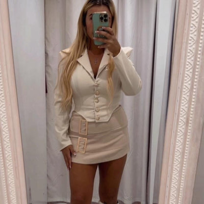 Veste courte boutonnée dorée LORIELLE