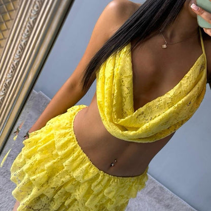 Belle Women’s Ruffle Skirt Co-Ord