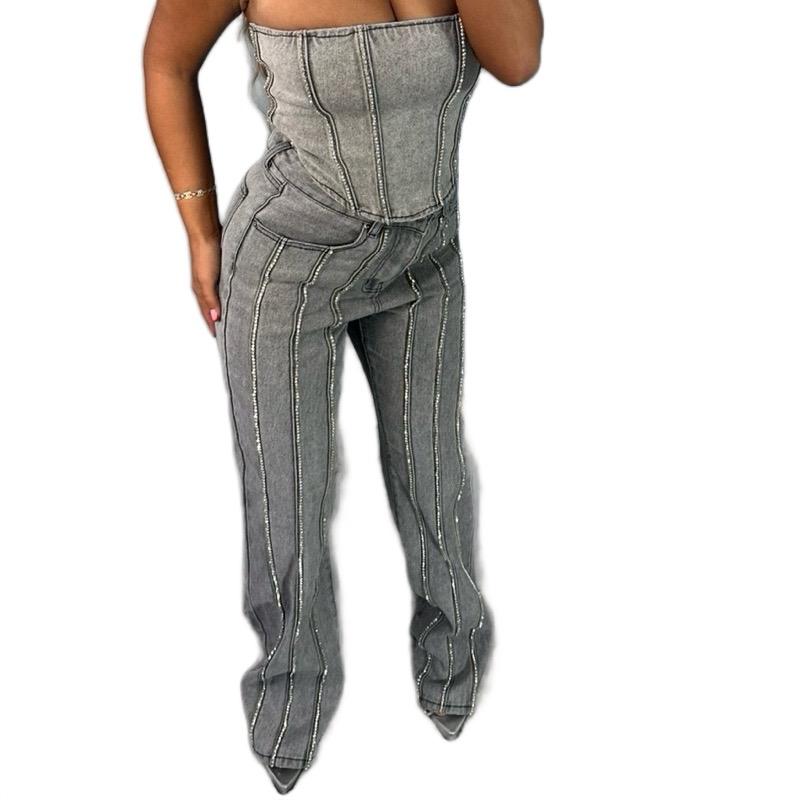 Taylor Rhinestone Stripe Tall Girl Jeans