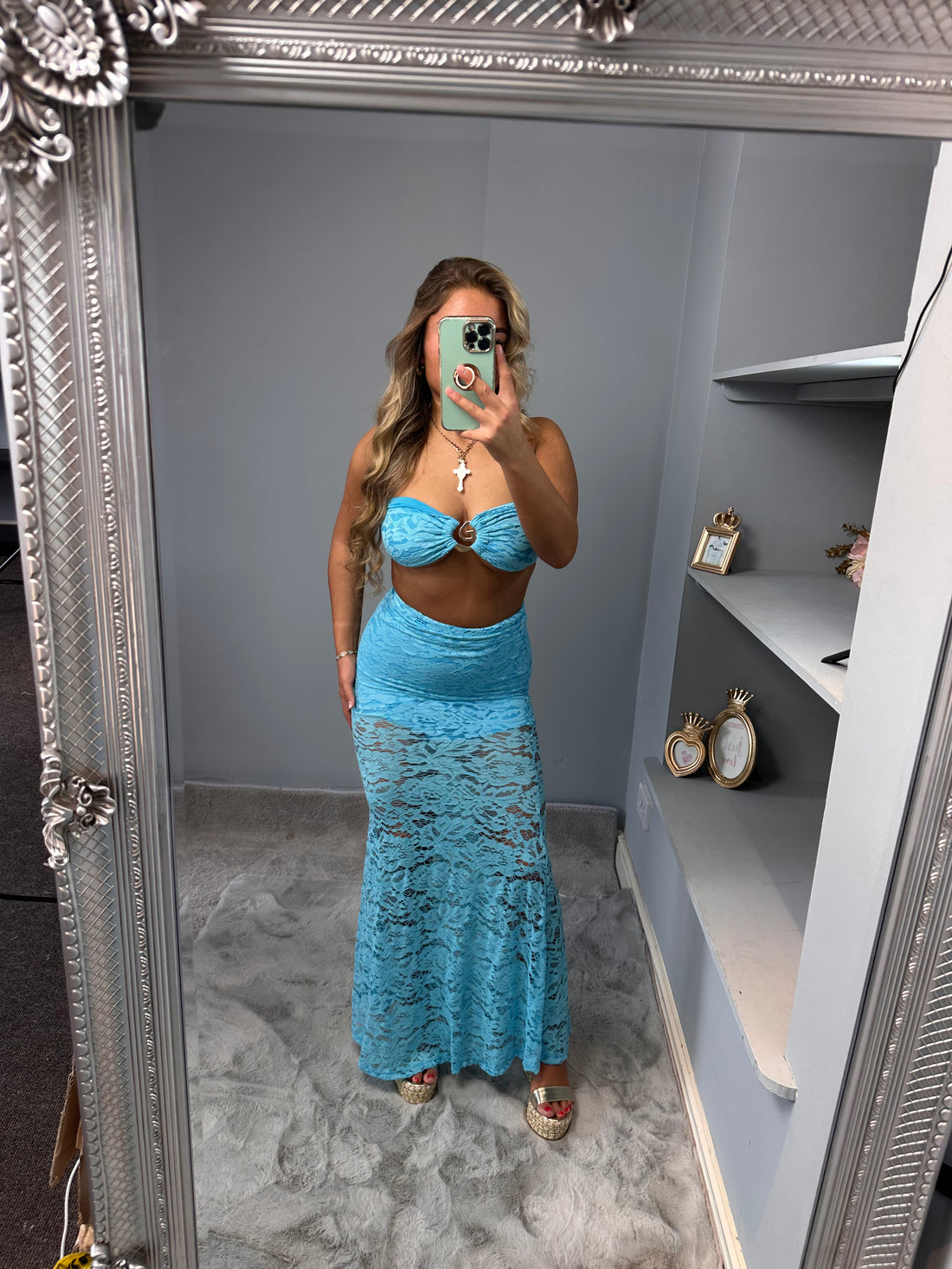 SISSI 2 Piece lace top maxi skirt Co Ord