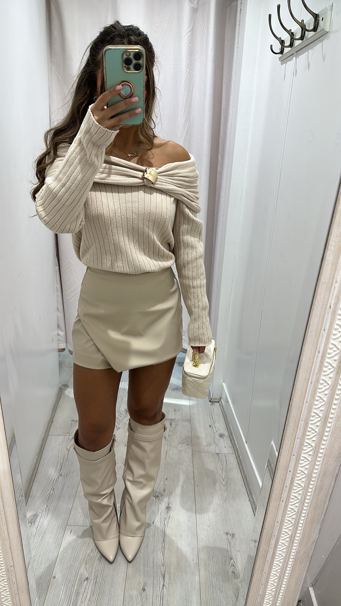 MAE  Bardot Jumper With Buckle Detail