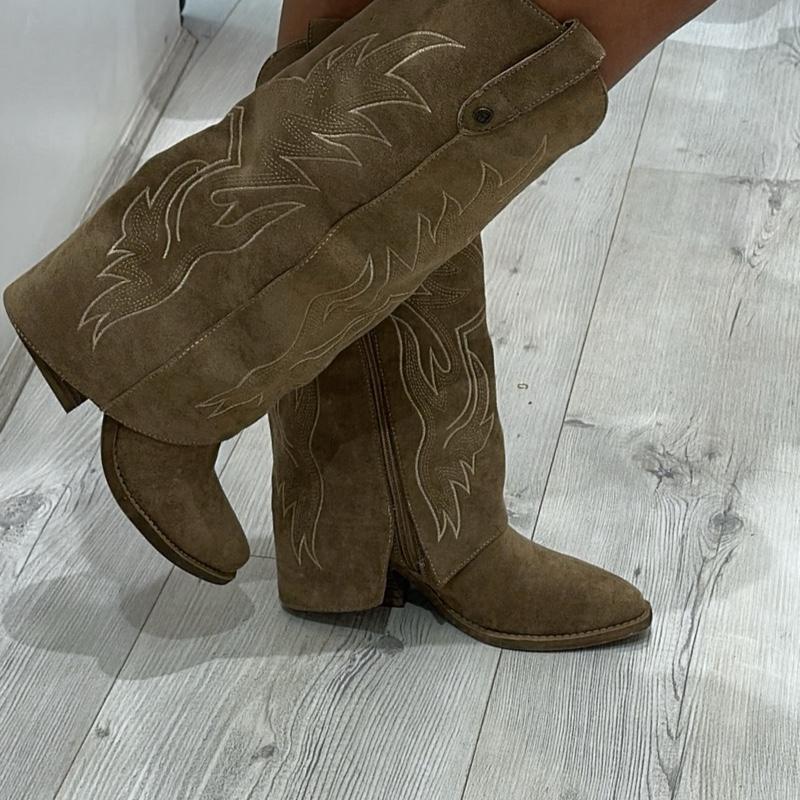 Cova Fold Over Suede Footwear Boots