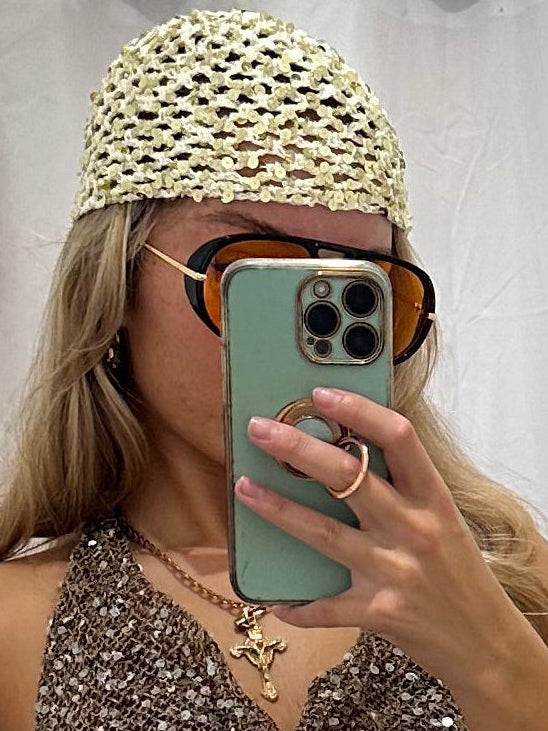 SUNSET Knitted Sparkly Beanie