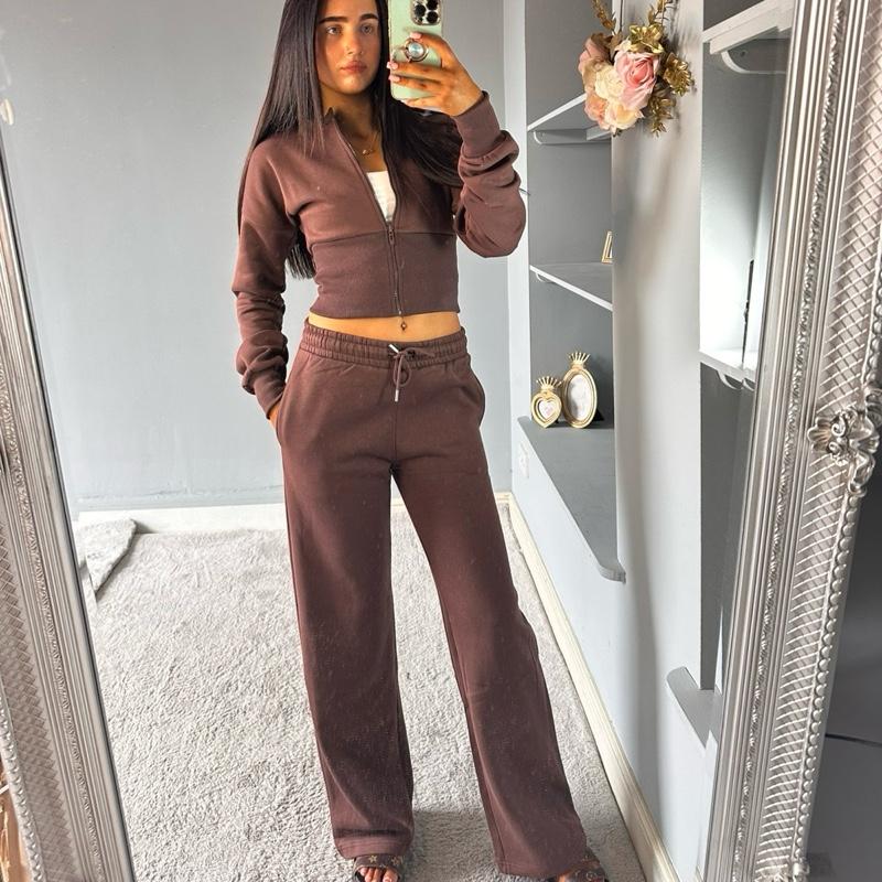 Tahlya Wide Leg Zipped Tracksuit