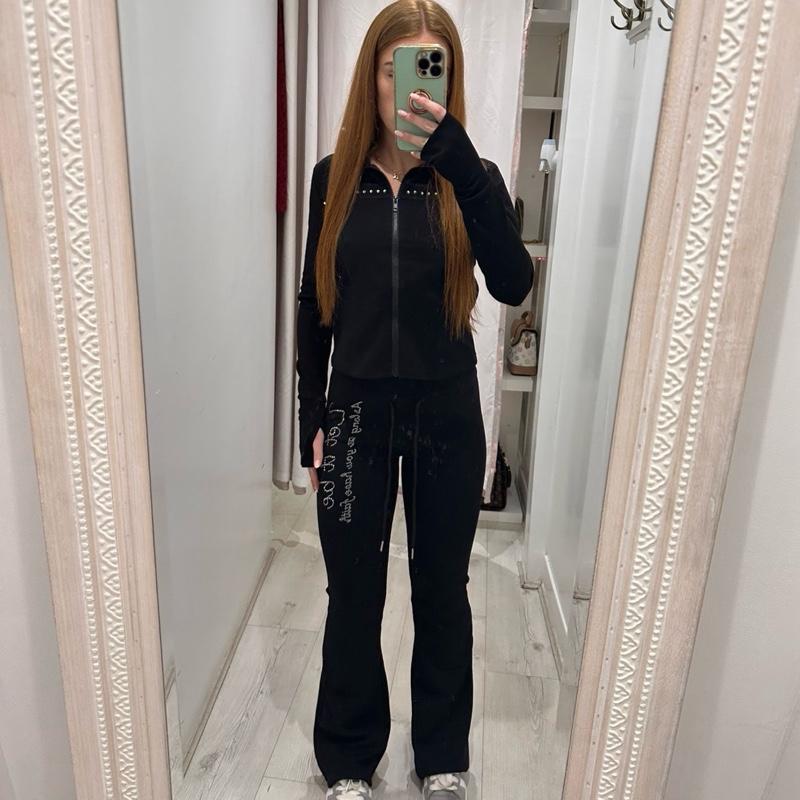 PIXIE Tracksuit Flares two-piece set with zip-up hoodie and flared joggers for casual comfort