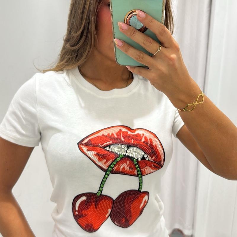 HAILEY Rhinestone Detail Top