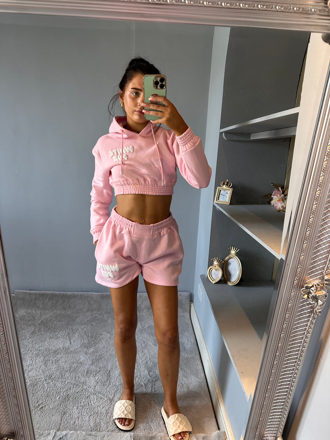 LILA cropped jumper and shorts coord
