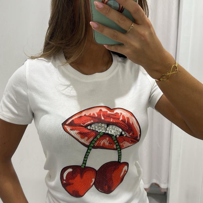 HAILEY Rhinestone Detail Top