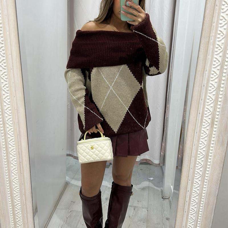 Pippa Knitted Fold Over Jumper