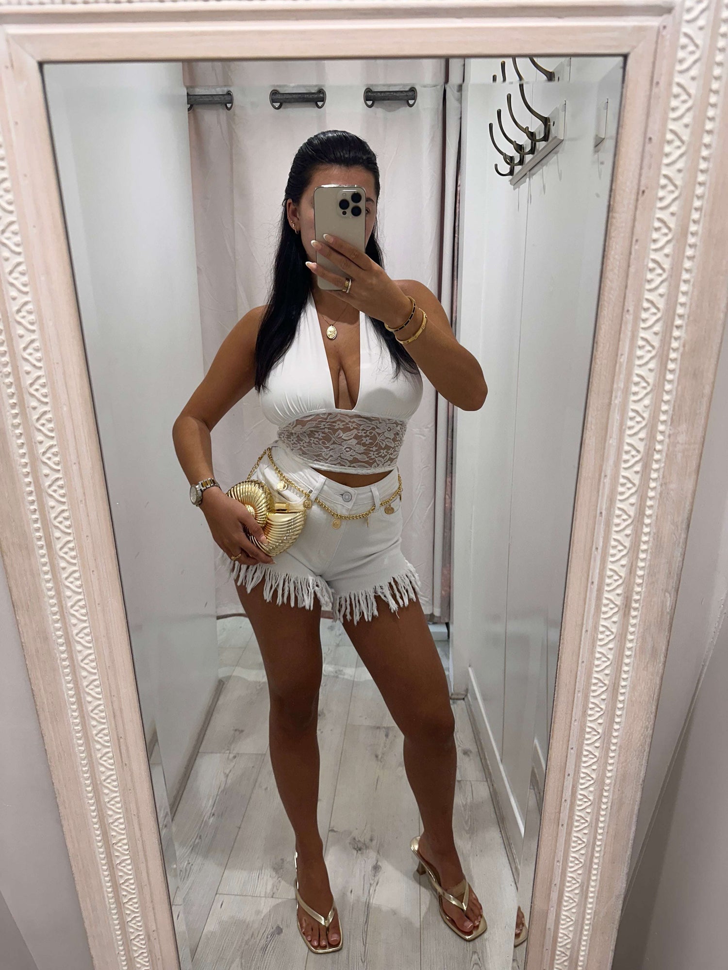 LULAH Denim Shorts with frills for stylish and comfortable everyday wear