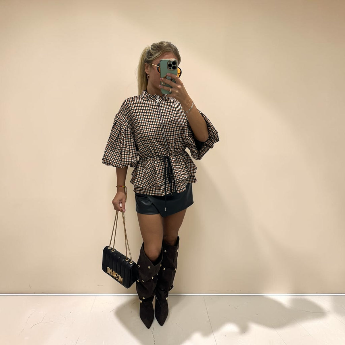 LORENZA checkered Cape