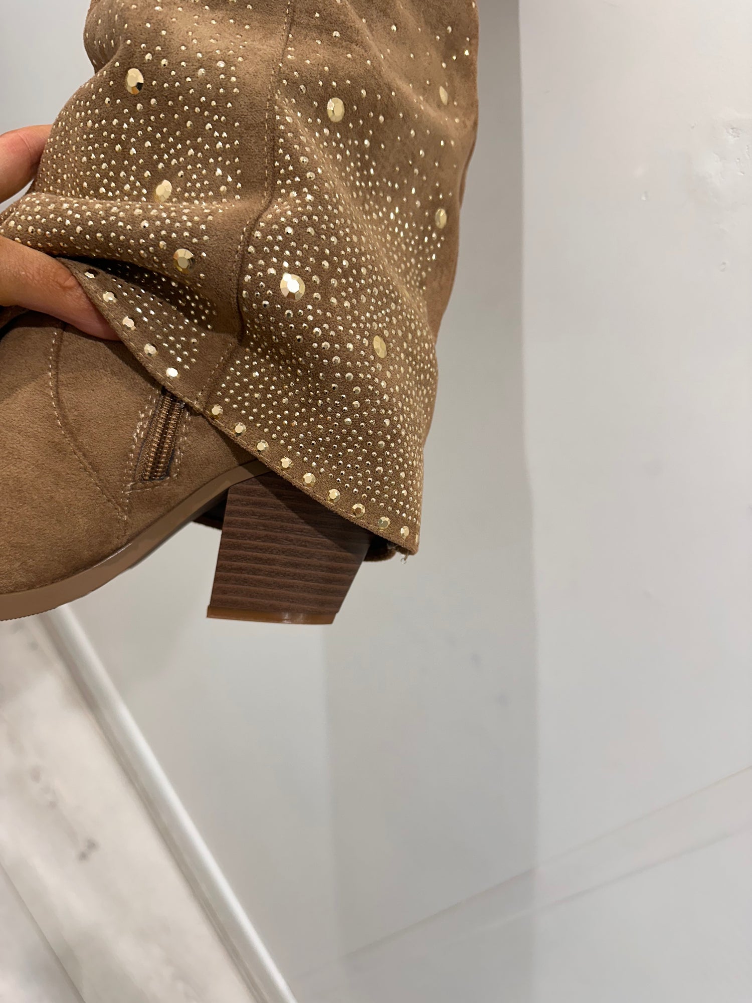 Orla Suede Rhinestone Cowboy Boots