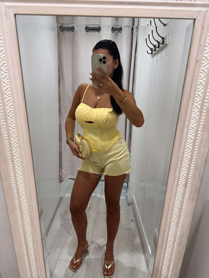 NIA Sparkle Pocket Denim Shorts with glittery pockets for womenswear summer fashion