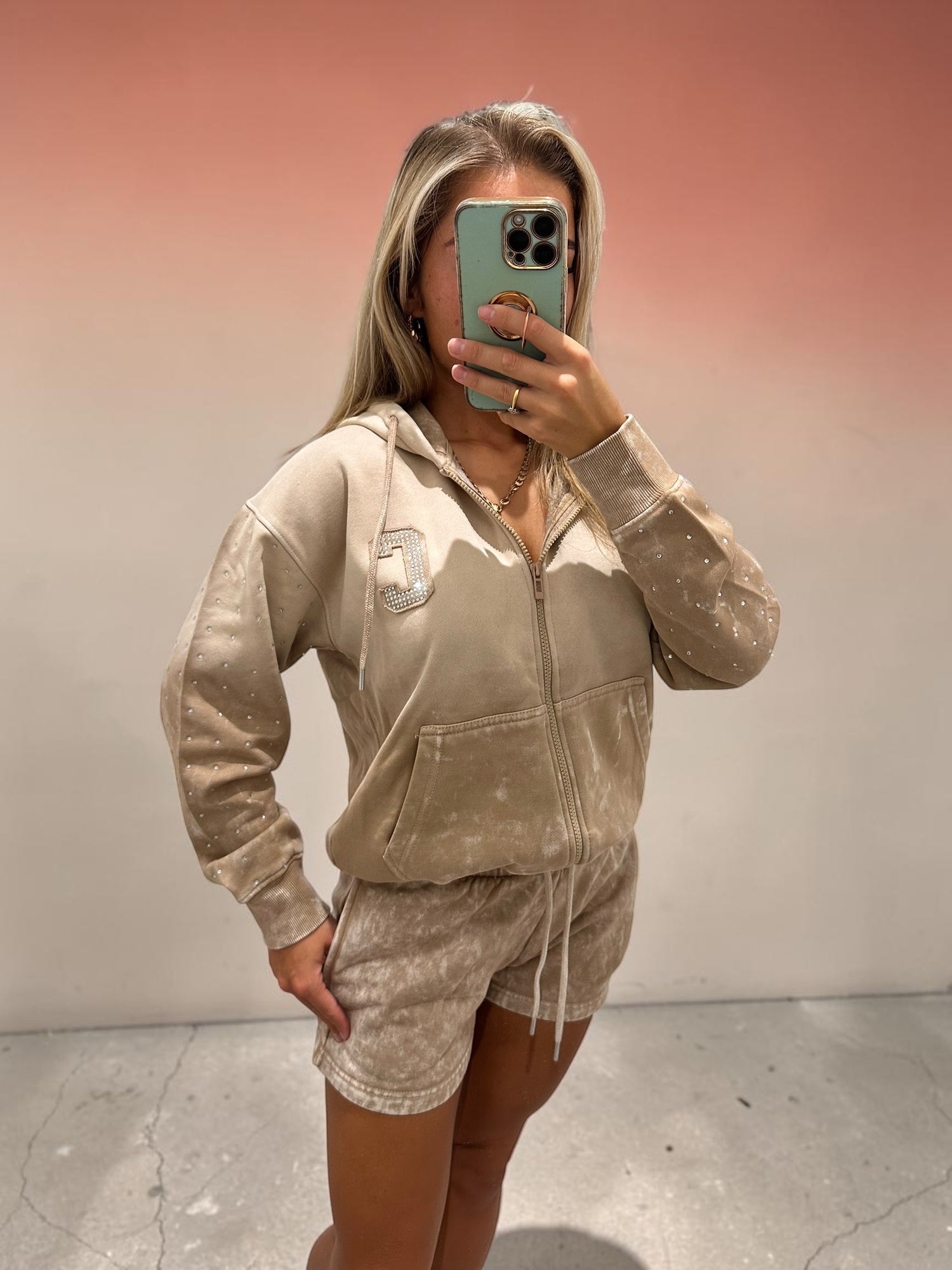 ALINA Tie Dye Diamanté Tracksuit