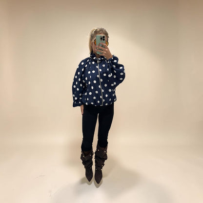 SOLANO Polka Dot Bomber Jacket