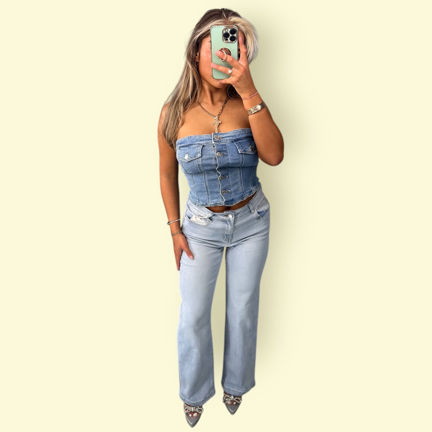 Denim Tops For Women Basic Short Sleeveless Minimalist Comfort