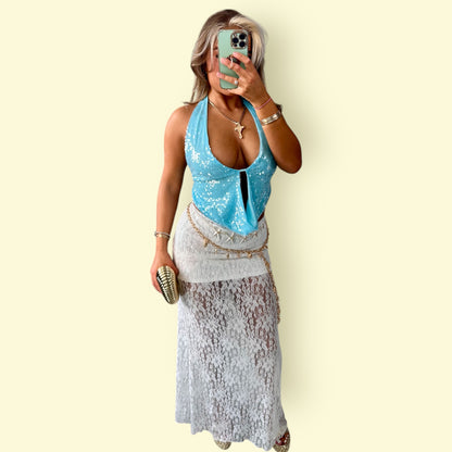JANE Long Lace Maci Skirt