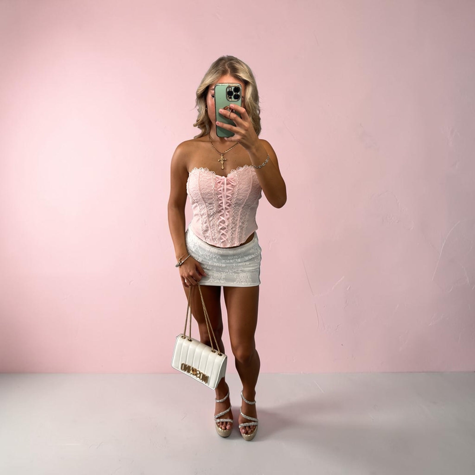 VIV Lace Detailing Corset Top