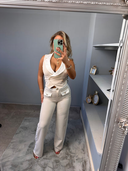 BONNIE Gold Button Waistcoat &amp; Trousers