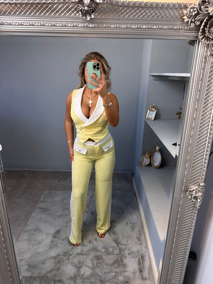 BONNIE Gold Button Waistcoat &amp; Trousers