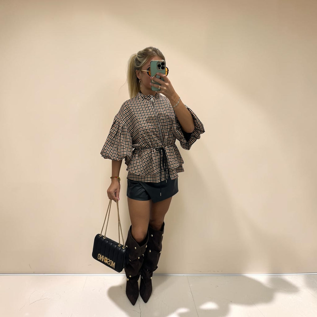 LORENZA checkered Cape