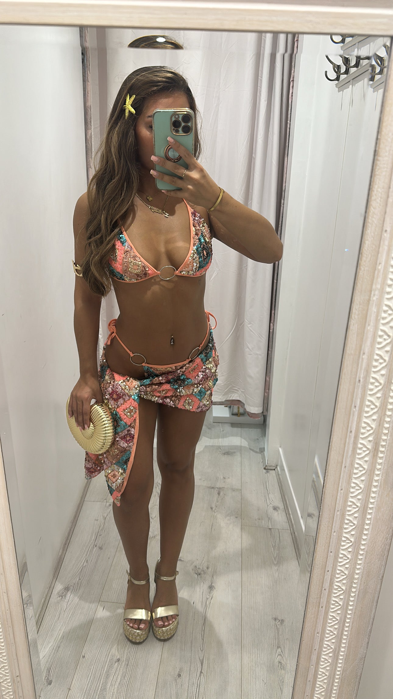 DARIA 3 Piece Sparkly Bikini Set