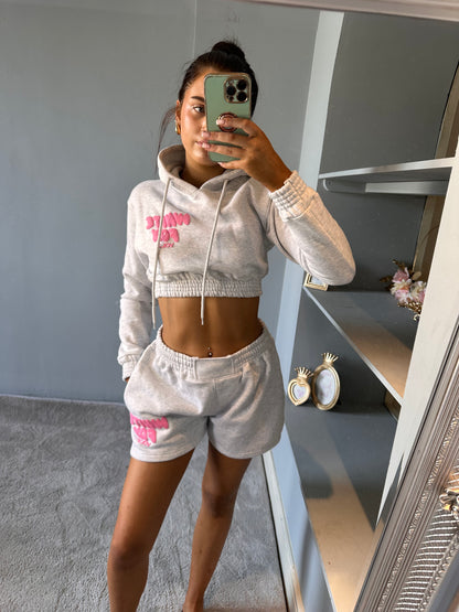 LILA cropped jumper and shorts coord