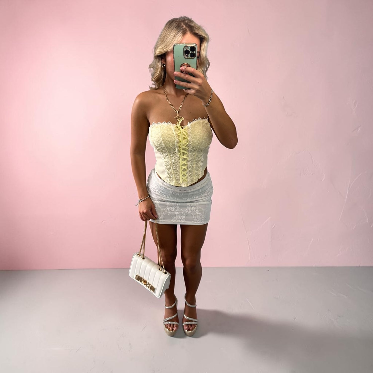 VIV Lace Detailing Corset Top