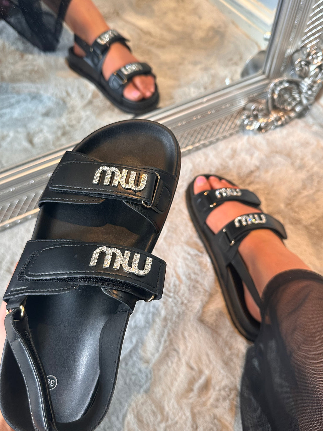 MIMI Velcro Tie Sandals