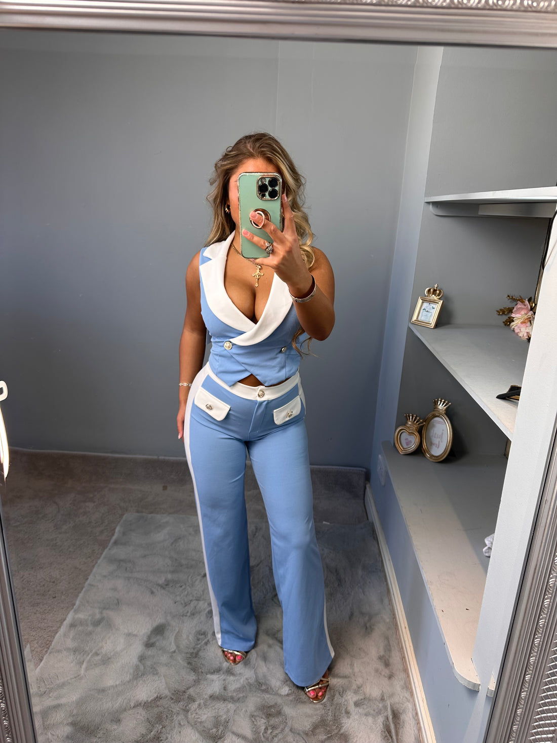 BONNIE Gold Button Waistcoat &amp; Trousers