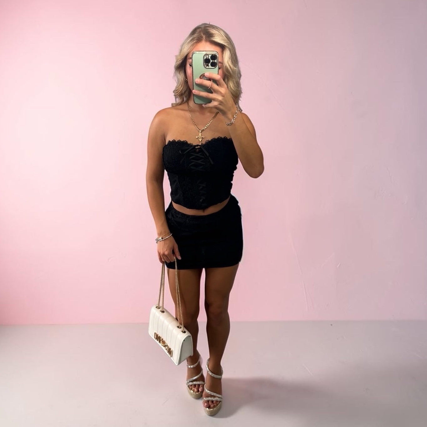 VIV Lace Detailing Corset Top
