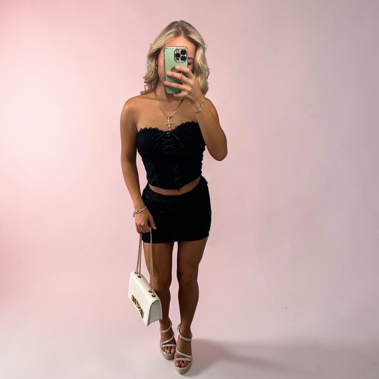 VIV Lace Detailing Corset Top