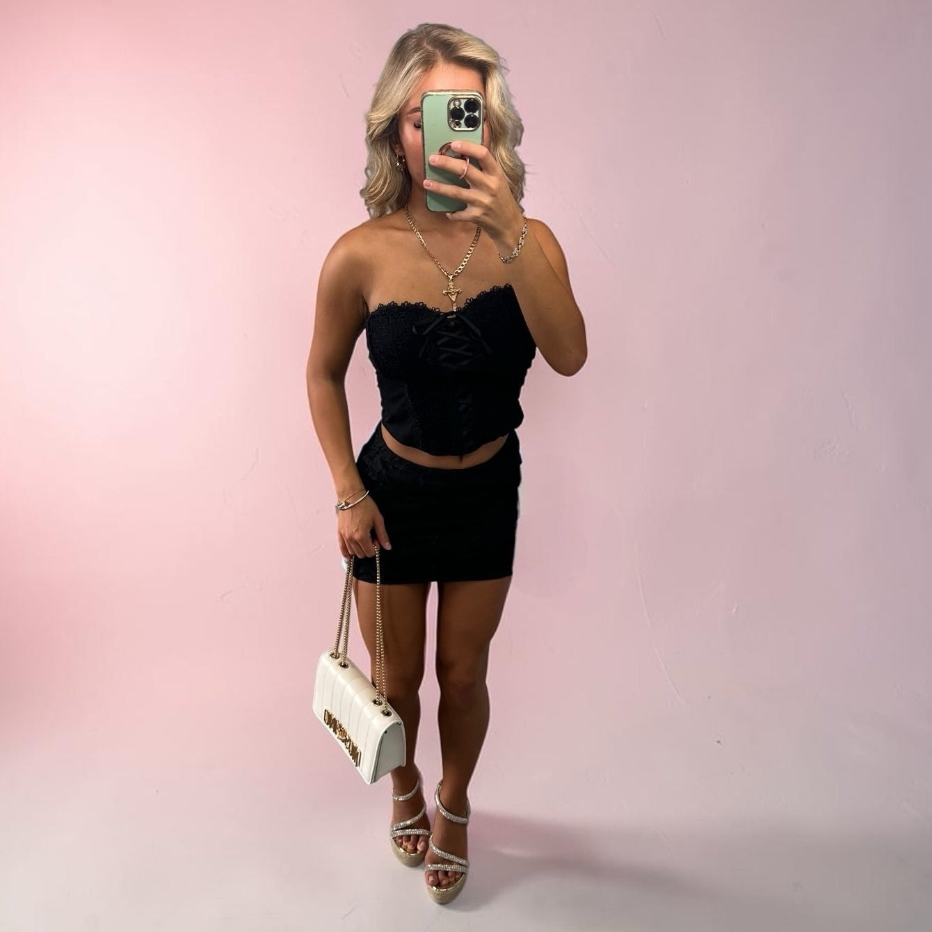VIV Lace Detailing Corset Top