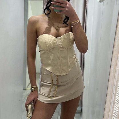 ELMA Sparkle Detailed Corset Tie Back