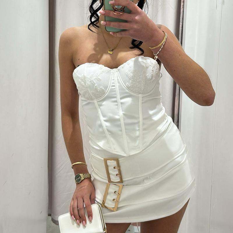 ELMA Sparkle Detailed Corset Tie Back