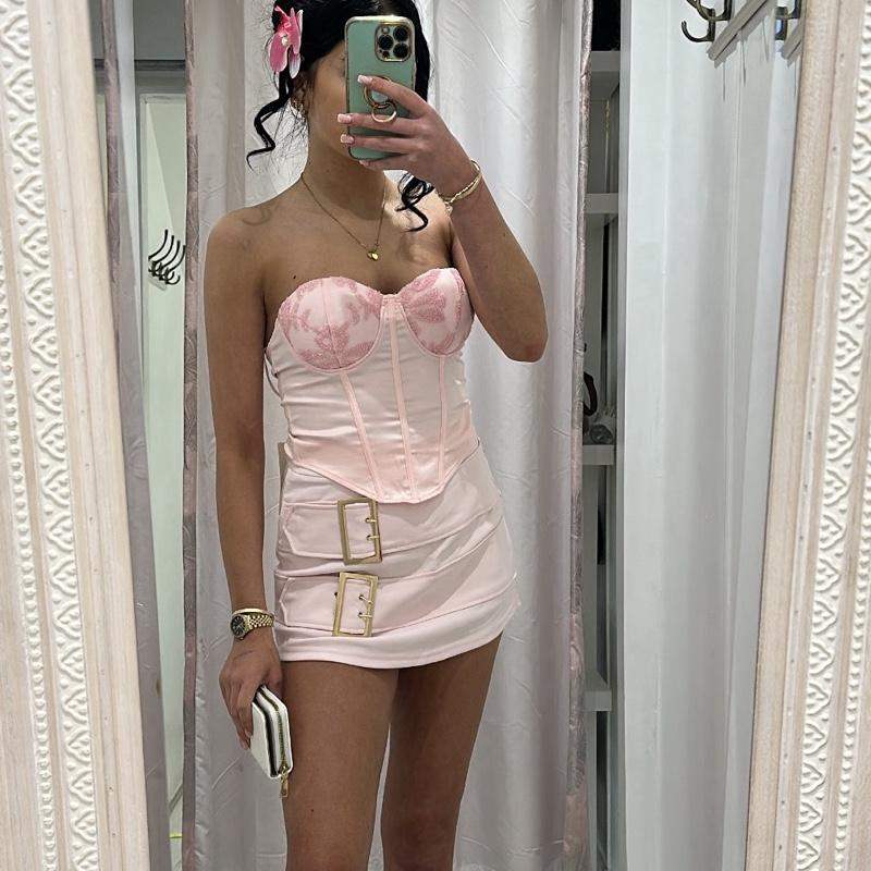 ELMA Sparkle Detailed Corset Tie Back