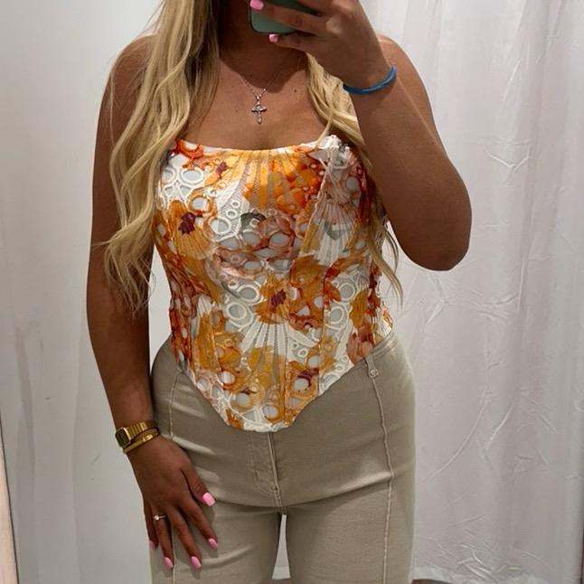 Haut corset en dentelle