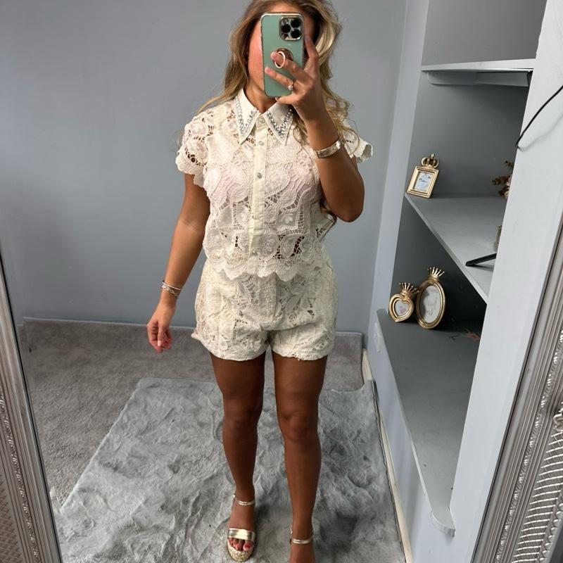 Oceania Women’s Lace Diamante Co-Ord