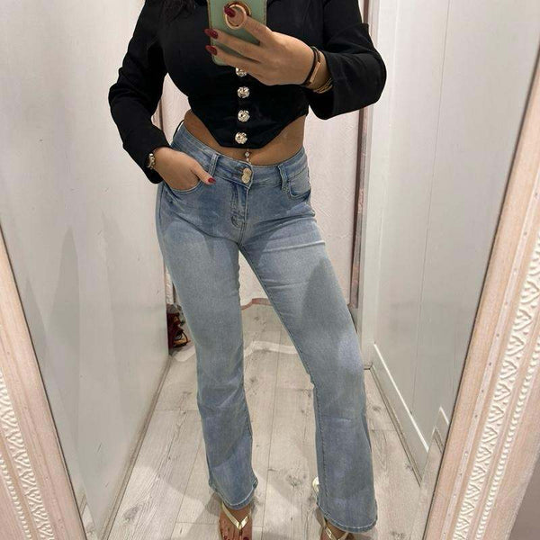 IMANI Flared Denim Jeans