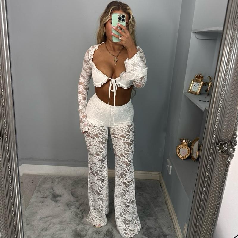 Women’s Rhiann Lace Flared Pants  bottoms