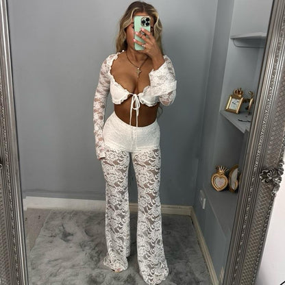 Women’s Rhiann Lace Flared Pants  bottoms