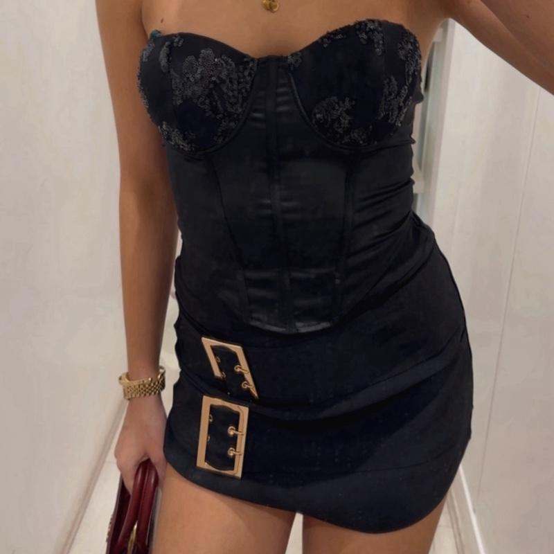 ELMA Sparkle Detailed Corset Tie Back